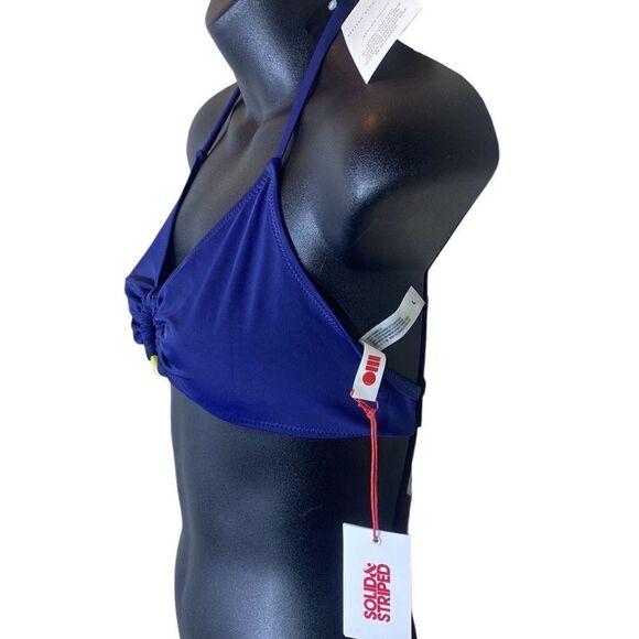 Solid & striped tania bikini top navy blue large nwt - Picture 2 of 4